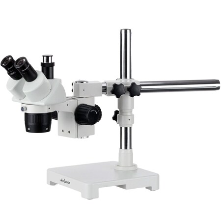 Amscope 20X & 40X Trinocular Stereo Microscope on Single-Arm Boom Stand SW-3T24